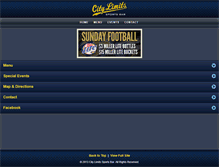 Tablet Screenshot of citylimitssportsbar.com